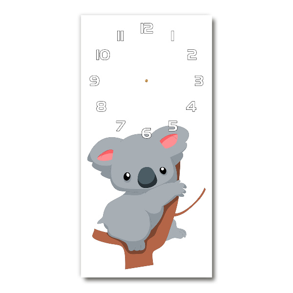 Zegar ścienny cichy Panda na drzewie