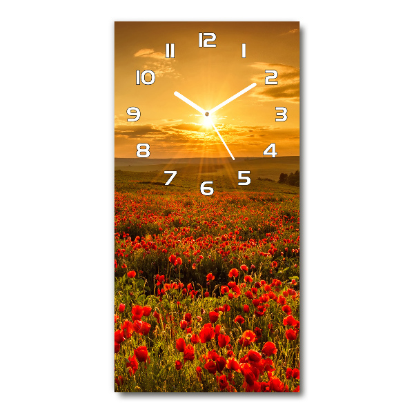 Reloj rectangular Campo de amapolas