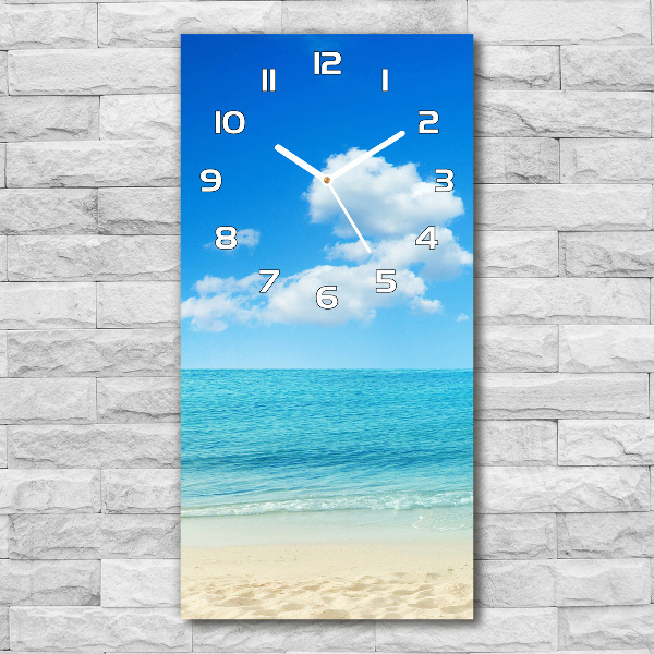 Reloj rectangular Playa tropical