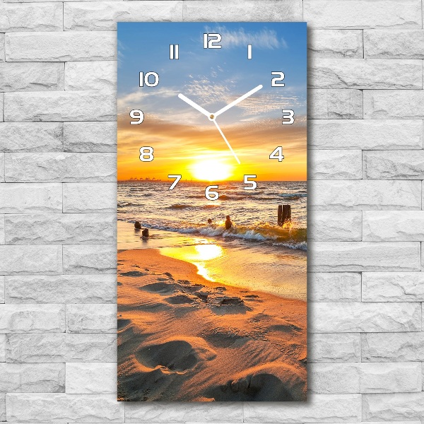 Reloj vertical Mar al atardecer