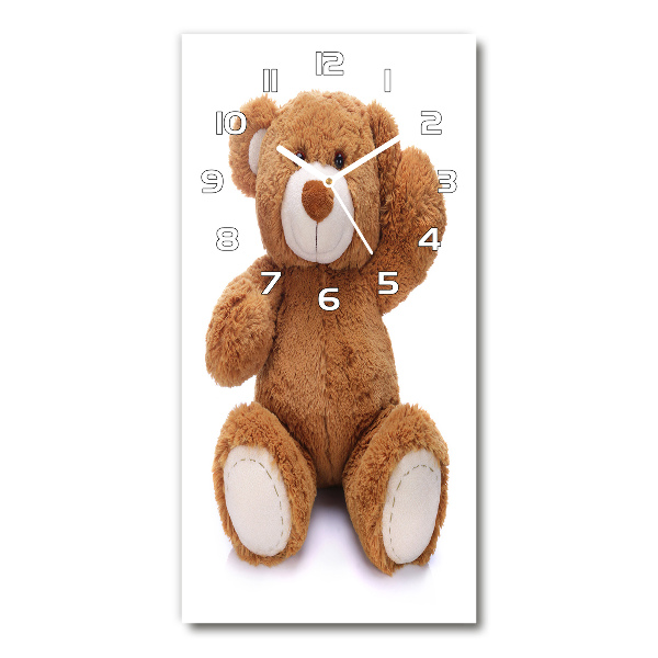 Reloj de cristal vertical Oso de peluche