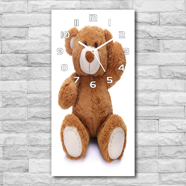 Reloj de cristal vertical Oso de peluche