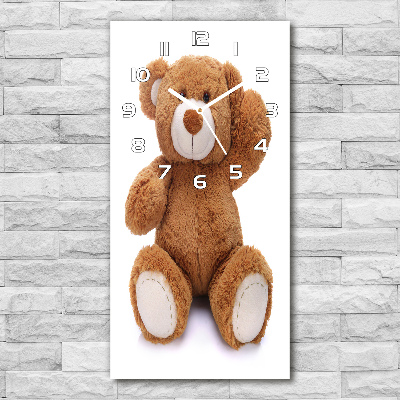 Reloj de cristal vertical Oso de peluche