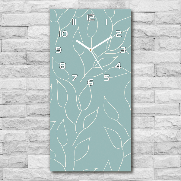 Reloj de vidrio vertical Hojas