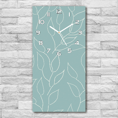 Reloj de vidrio vertical Hojas