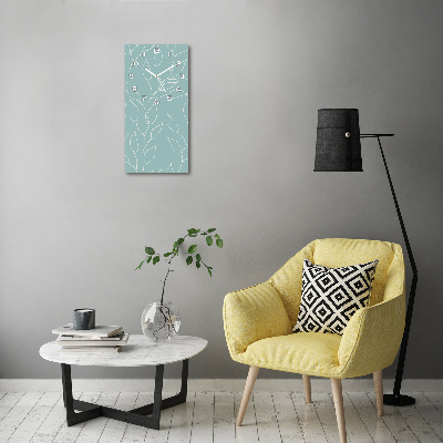 Nowoczesny zegar ścienny Liście