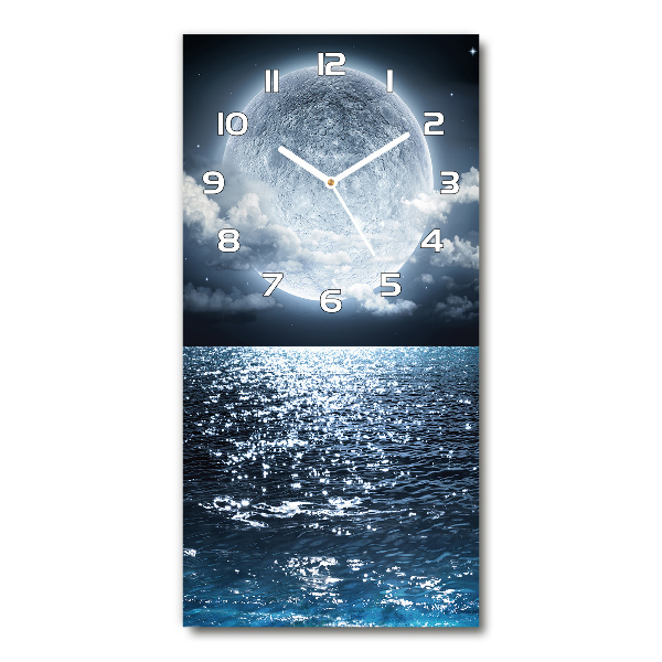 Reloj de vidrio vertical Luna llena