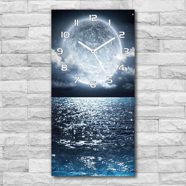 Reloj de vidrio vertical Luna llena