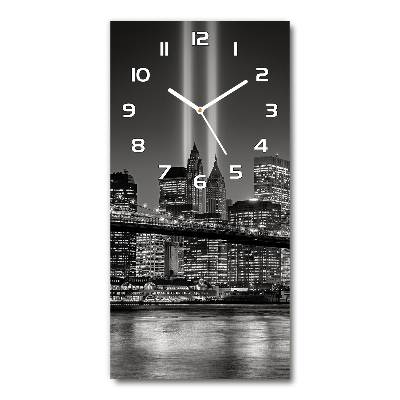 Reloj de vidrio vertical Manhattan Nueva York