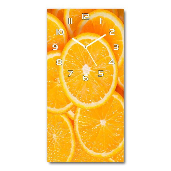 Reloj de vidrio vertical Rodajas de naranja