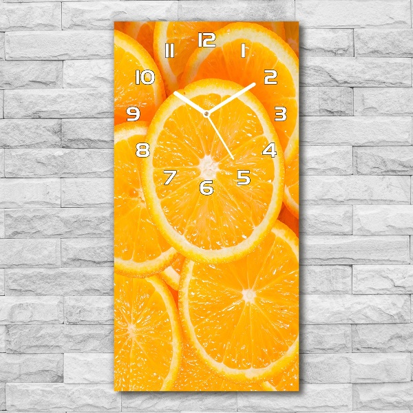 Reloj de vidrio vertical Rodajas de naranja