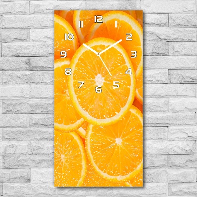 Reloj de vidrio vertical Rodajas de naranja
