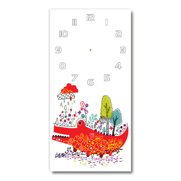 Reloj rectangular Cocodrilo