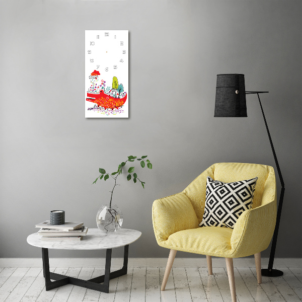 Reloj rectangular Cocodrilo