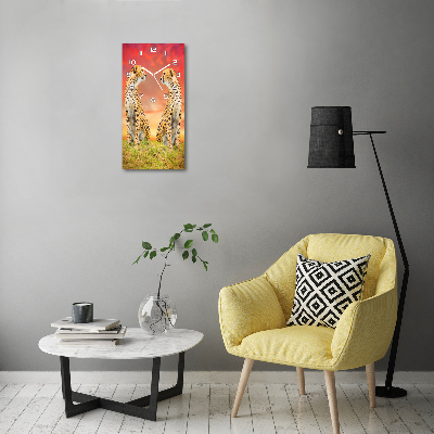 Reloj vertical Dos guepardos