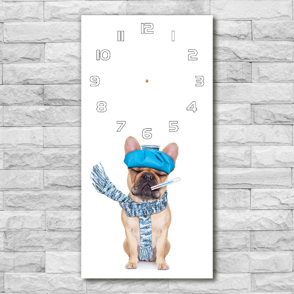 Reloj rectangular Perro enfermo