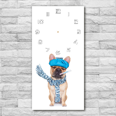 Reloj rectangular Perro enfermo