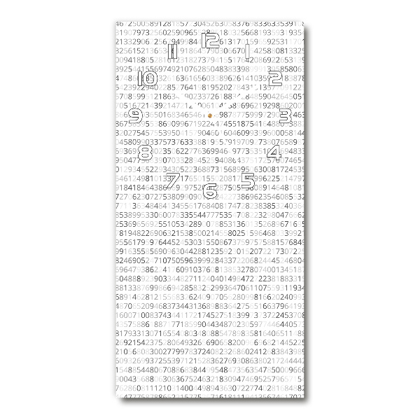 Reloj de cristal vertical Código binario