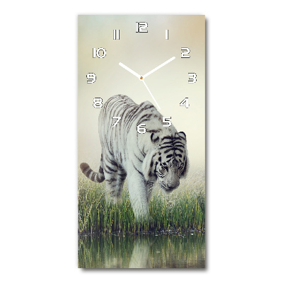 Reloj vertical Tigre blanco