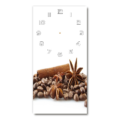 Reloj de cristal vertical Granos de café