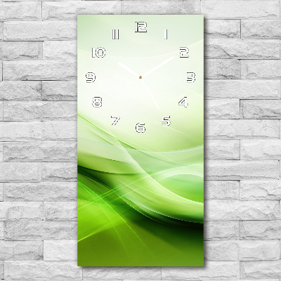 Reloj vertical Fondo de ondas verdes