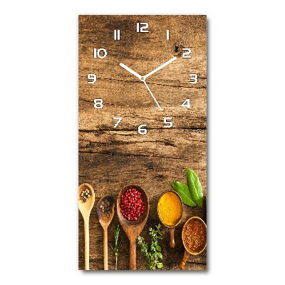Reloj de cristal vertical Especias de colores