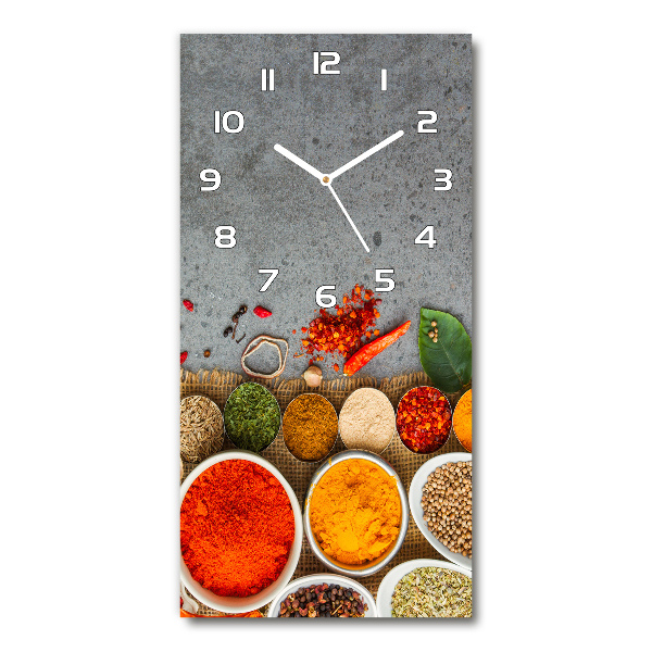 Reloj de vidrio vertical Especias de colores