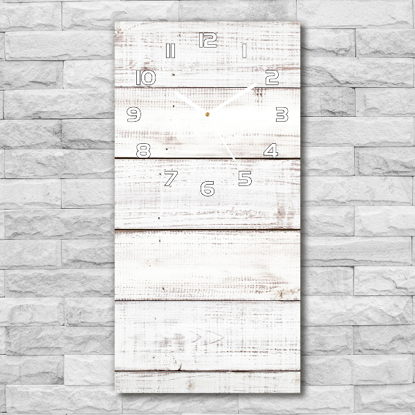 Reloj de cristal vertical Pared de madera
