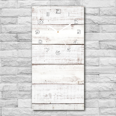 Reloj de cristal vertical Pared de madera