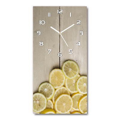 Reloj rectangular Limones en madera