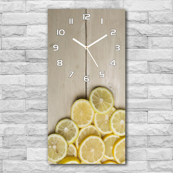 Reloj rectangular Limones en madera