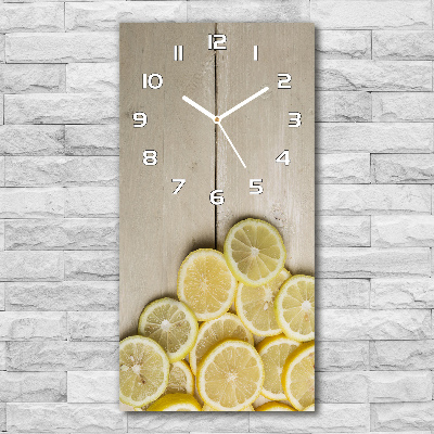 Reloj rectangular Limones en madera