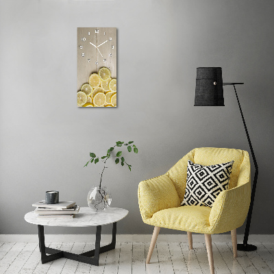 Reloj rectangular Limones en madera