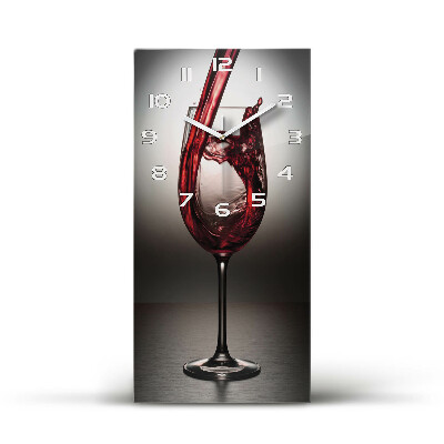 Reloj de vidrio vertical Vino tinto