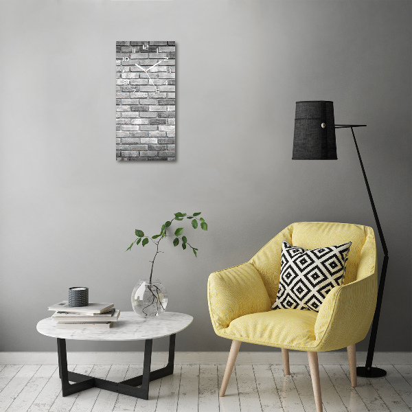 Reloj de cristal vertical Pared de ladrillos