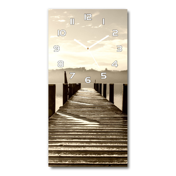 Reloj vertical Muelle de madera