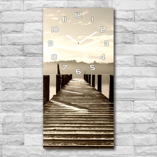 Reloj vertical Muelle de madera