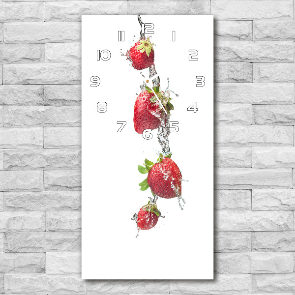 Reloj de cristal vertical Fresas
