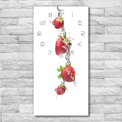 Reloj de cristal vertical Fresas
