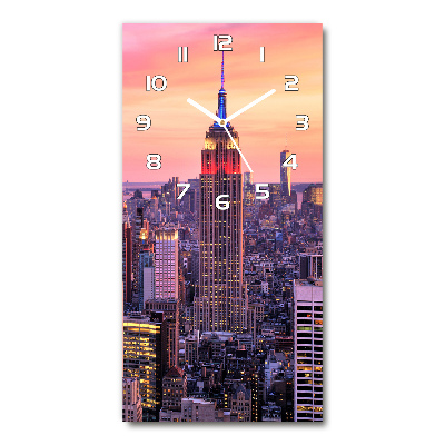 Reloj de cristal vertical Nueva York Oeste