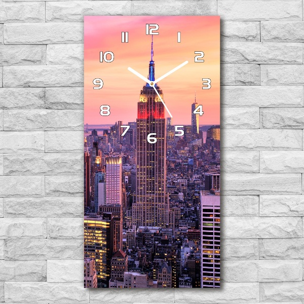 Reloj de cristal vertical Nueva York Oeste