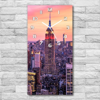 Reloj de cristal vertical Nueva York Oeste