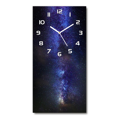 Reloj de vidrio vertical Vía Láctea