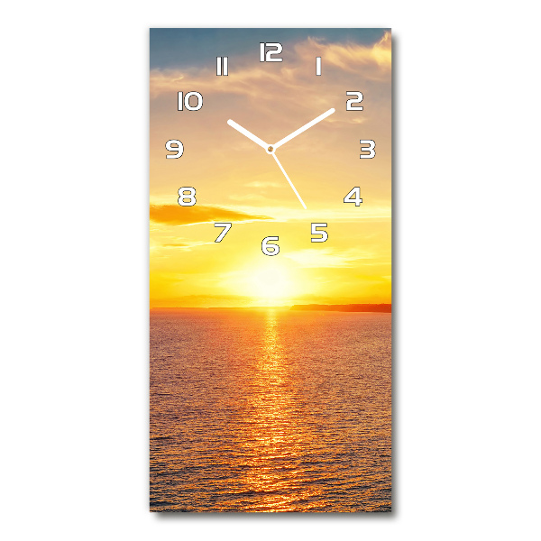 Reloj de vidrio vertical Mar al atardecer