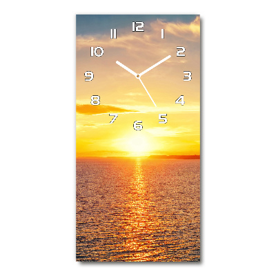 Reloj de vidrio vertical Mar al atardecer