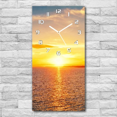 Reloj de vidrio vertical Mar al atardecer