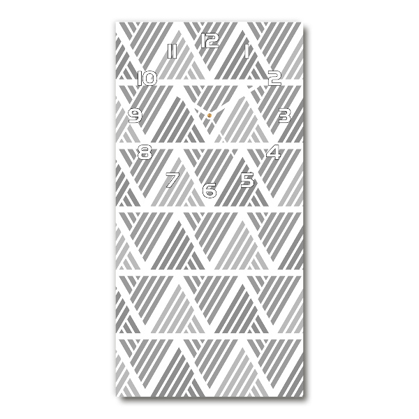 Reloj de vidrio vertical Fondo geométrico