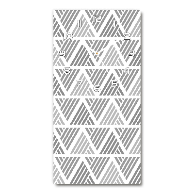 Reloj de vidrio vertical Fondo geométrico