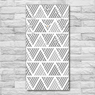 Reloj de vidrio vertical Fondo geométrico