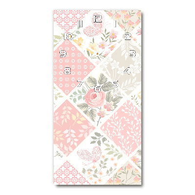 Reloj rectangular Patrón floral